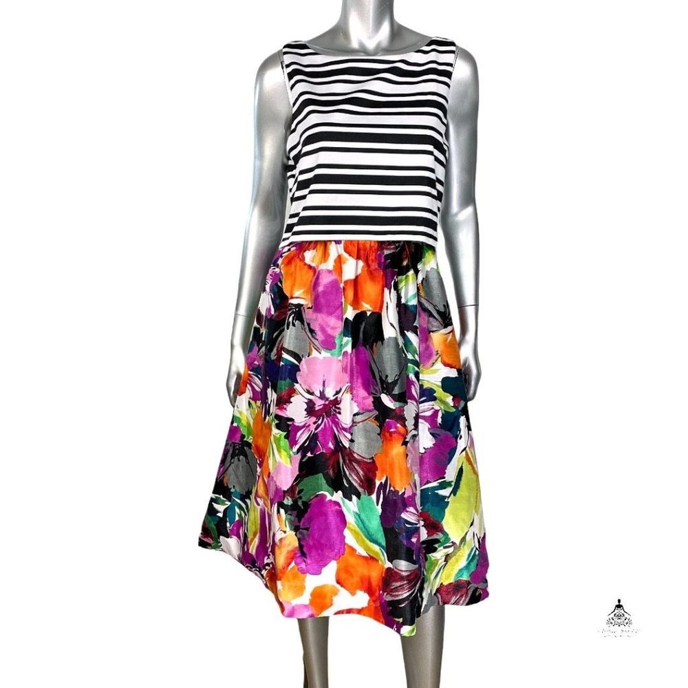 Taylor Multi Pattern Stripe Floral Multi Color Mi… - image 1